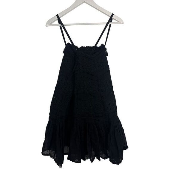 Free People Shailee Black lace crochet mini dress size Small - Picture 1 of 10